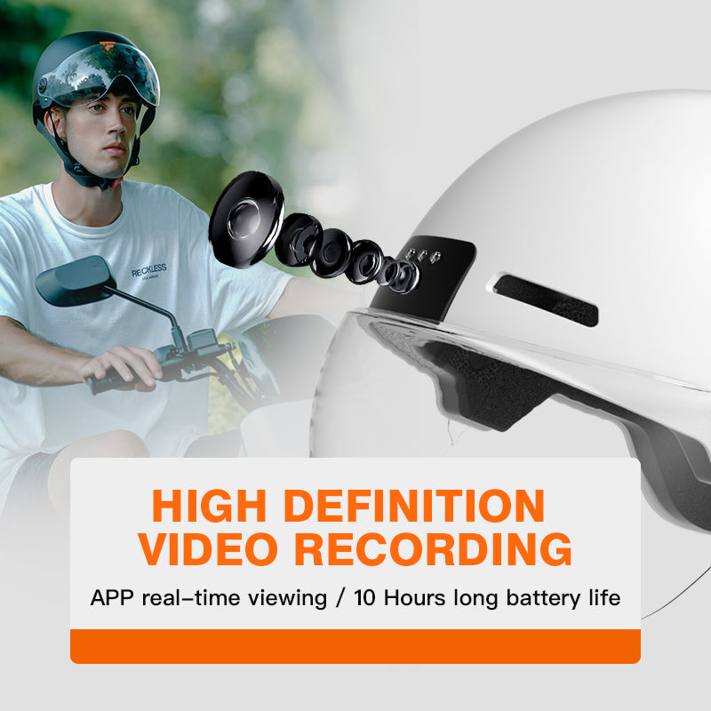 Foxwear M6 720P HD 3C Electric Vehicle Camera Helmet  WIFI APP Night Lights