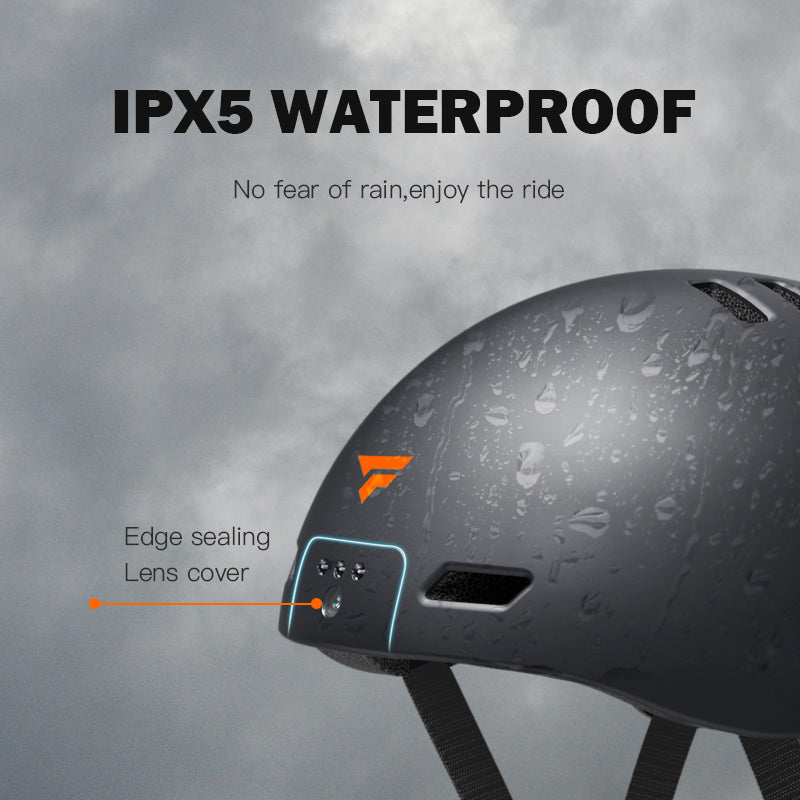 Foxwear V6 HD recording helmet night lights for commuting, skateboard and riding