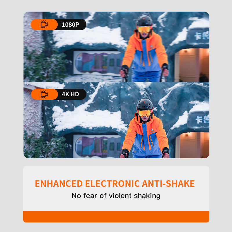FOXWEAR X1 Ski Camera Helmet with 4K anti-shaking HD video recording WIFI App