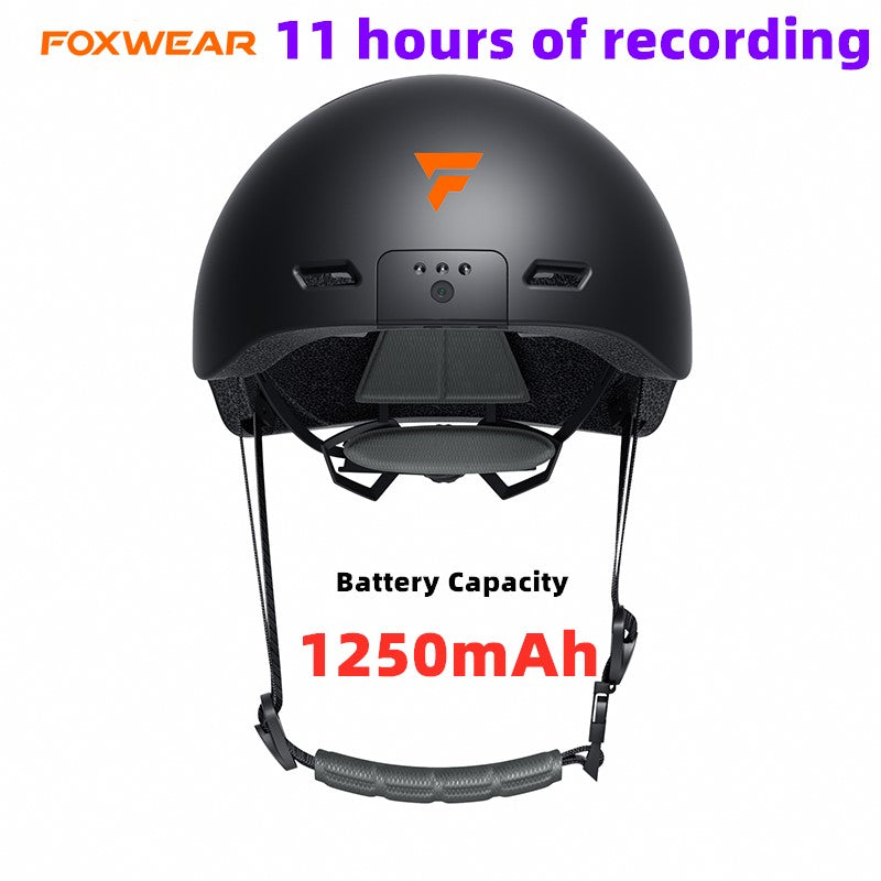 Foxwear V6 HD recording helmet night lights for commuting, skateboard and riding