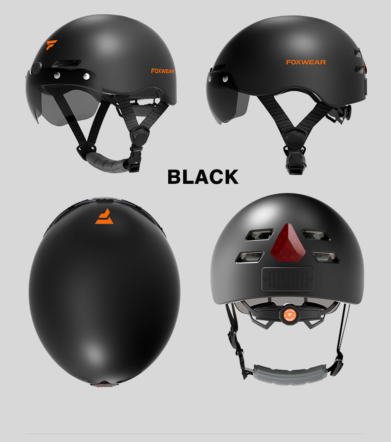 FOXWEAR V8S HD1080P Camera helmet WIFI APP TailLights for cyclists